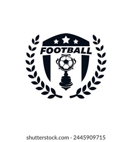 football trophy logo, emblem designs templates