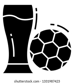 Football trophy solid icon design 