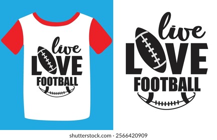 Football T-shirt Design, American Football T-shirt, Football Season Calligraphy Shirt, Football Quotes Graphic