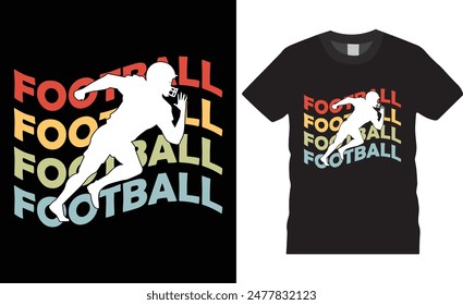 Football T-shirt design vector illustration. print-ready t-shirt, Coffee design, graphic typography design, premium quality, Coffee graphic design, tropical print.