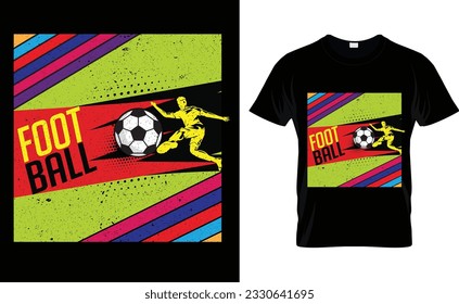 Football t-shirt design.Colorful and fashionable t-shirt design for men and women.