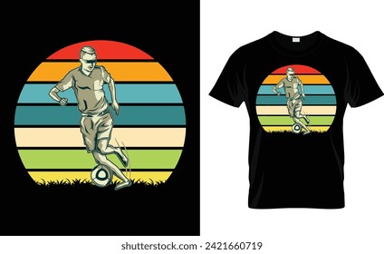  Football t-shirt design.Colorful and fashionable t-shirt design for men and women.