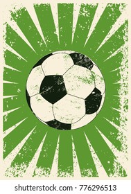 Football typographic vintage grunge style poster. Retro vector illustration.