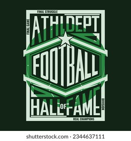 Football typography. T shirt graphics. print .vector