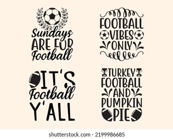 Football typography t-shirt design vector file