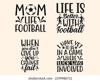 Football typography t-shirt design vector file