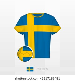 Sweden Soccer Jersey Kit Team Line Stock Vector (Royalty Free