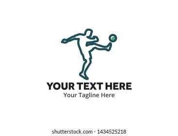 football unique simple logo creative design in flat style with color . soccer creative simple logo creative design in flat style with color
