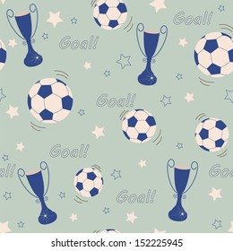 Fondo vectorial del fútbol (patrón sin soldadura)