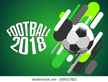 football vector background. stripes with a soccer ball on a bright background.
