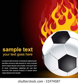 afiche de la llama del vector de fútbol