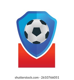 Football vector flat illustration, isolated on the white background