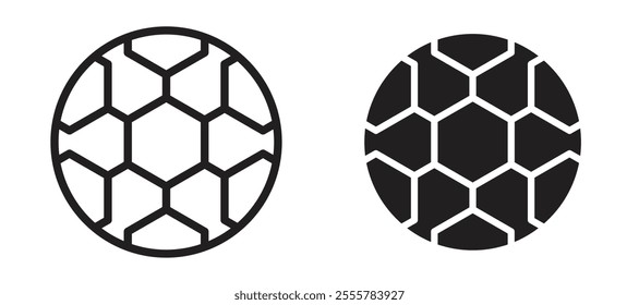 Football vector icon set in black color.