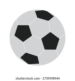 Football vector icon, soccer ball. Soccer ball icon. Flat vector illustration in black on white background. EPS 10