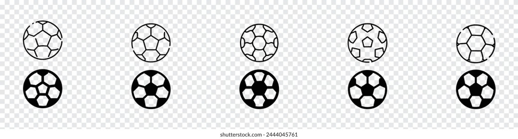 Icono de Vector de fútbol, balón de fútbol, icono de balón de fútbol. Balón de fútbol aislado sobre fondo blanco. Logo del fútbol europeo. Ícono del Vector de fútbol. Icono de balón de fútbol