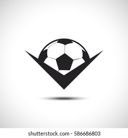 Football Vector icon. Soccer ball Emblem.