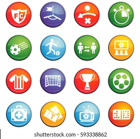 football vector icons for user interface design