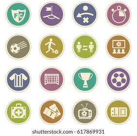 football vector icons for user interface design