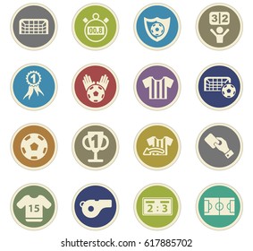 football vector icons for user interface design