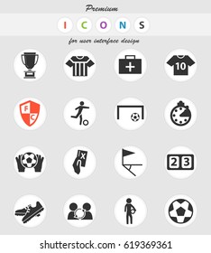 football vector icons for user interface design