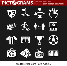 football vector icons for user interface design