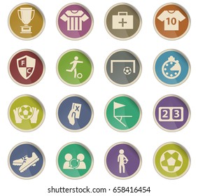 football vector icons for user interface design