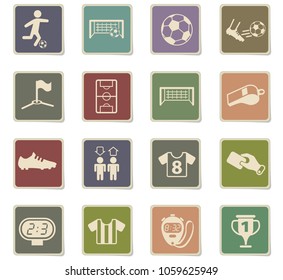football vector icons for web and user interface design