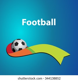 Football. Vector illustration with football ball. Sport logo.