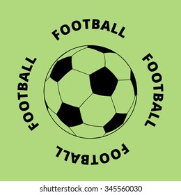 Football. Vector illustration with football ball. Sport logo