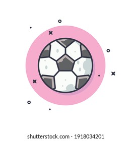 Football Vector Illustration. Football With Cartoon Flat Style Isolated On White Background. Sport Icon Concept.