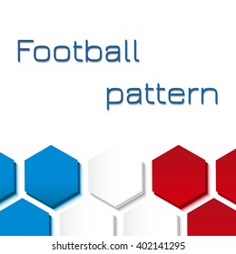 Football vector illustration. Colors of the France flag.