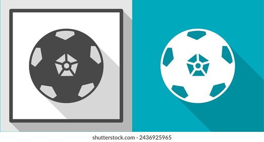 Football vector illustration icon with shadow. Illustration for business.