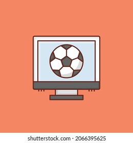 football Vector illustration on a transparent background. Premium quality symbols.Vector line flat color icon for concept and graphic design.