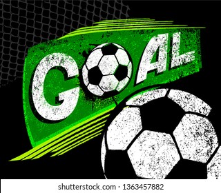 Football vector illustration print for t-shirt