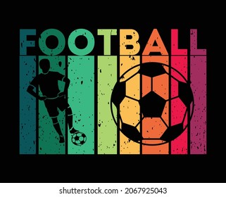 Football Vector Illustration quotes. Design template for t shirt lettering, typography, print, poster, banner, gift card, label sticker, flyer, mug.