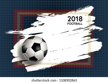 Football. Vector illustration of a soccer cup. Football championship 2018. Element for design poster, banner, card, flyer 