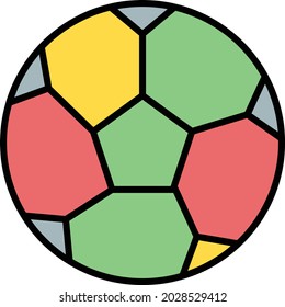 Football Vector Line Filled Icon Design