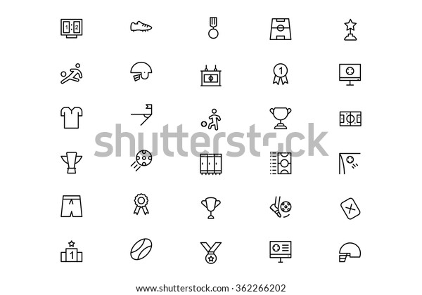 Football Vector Line Icons\
2