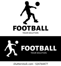 Football vector logo. Brand's logo in the form of soccer player