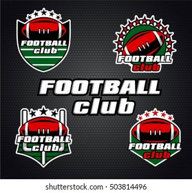 football vector logo collection set with cool color