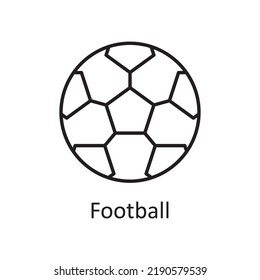 Football vector outline Icon Design illustration. Sports And Awards Symbol on White background EPS 10 File