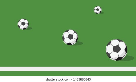 Football vector. Football poster. free space for text. wallpaper. Football on the field.