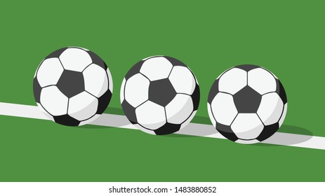 Football vector. Football poster. free space for text. wallpaper. Football on the field.