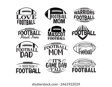 Football vector for print, Football  clipart, Football vector illustration