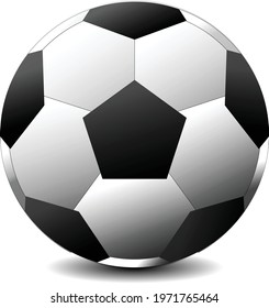Football vector put on the floor.