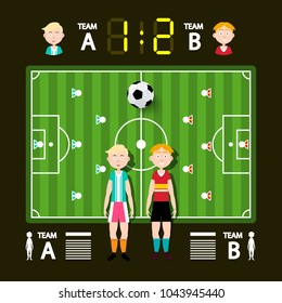 Football - Vector Soccer Infographic Template