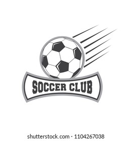 Football vintage soccer logo isolated on white background. Vector illustration.