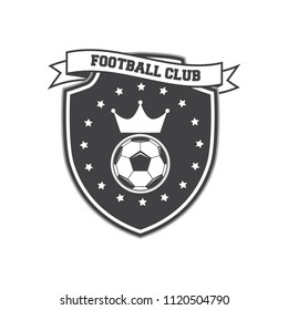 Football vintage soccer logo isolated on white background. Vector illustration.