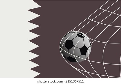 Football Wallpaper Background With Goal Ball And Net Illustration