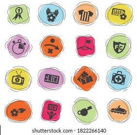 football web icons for user interface design